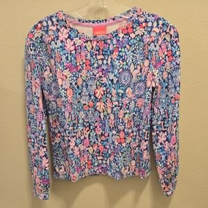 Lilly Pulitzer Girls Multicolor Floral Top XL 12-14